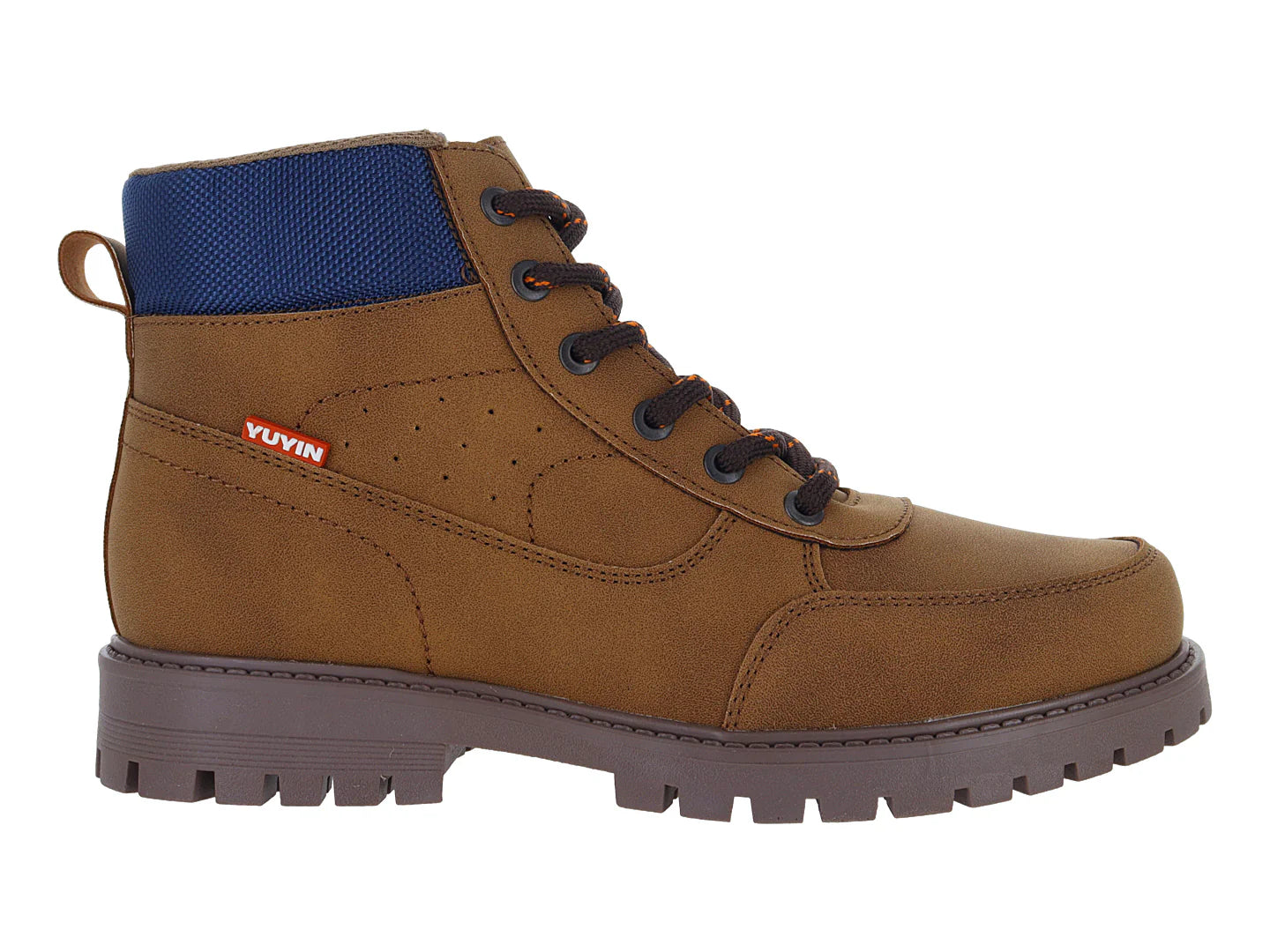 Botas Militares Yuyin Color Cajeta para Niño