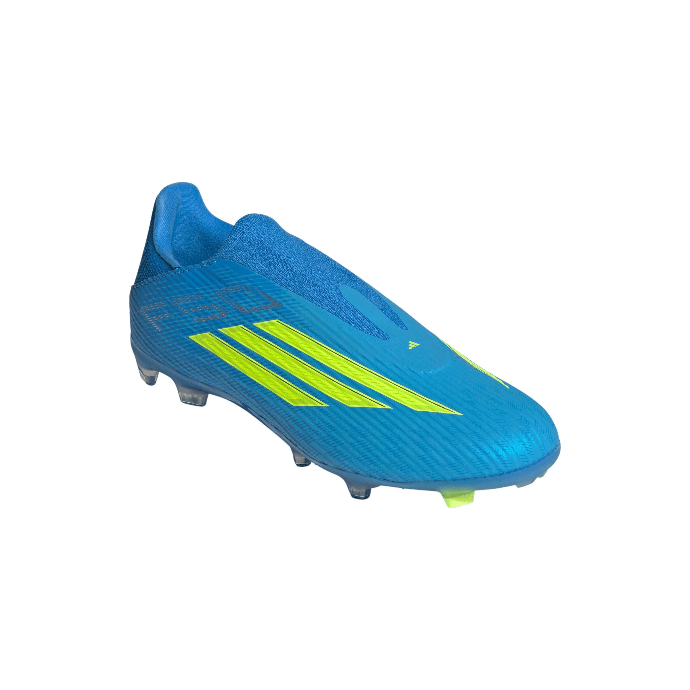 adidas F50 League Laceless FG MG Firm Ground Multi Ground Mens Soccer Cleats Blue Yellow Aqua