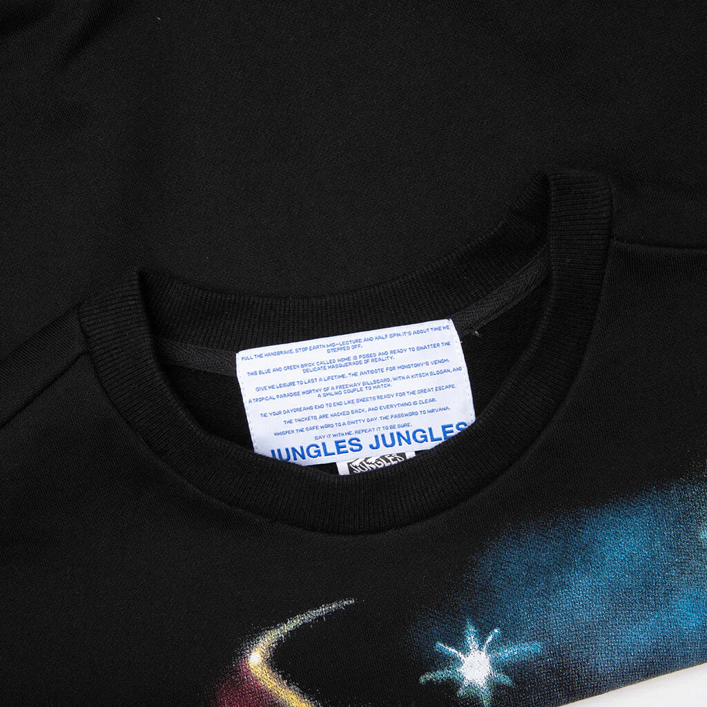 Anxiety Airbrush Crew Neck Black