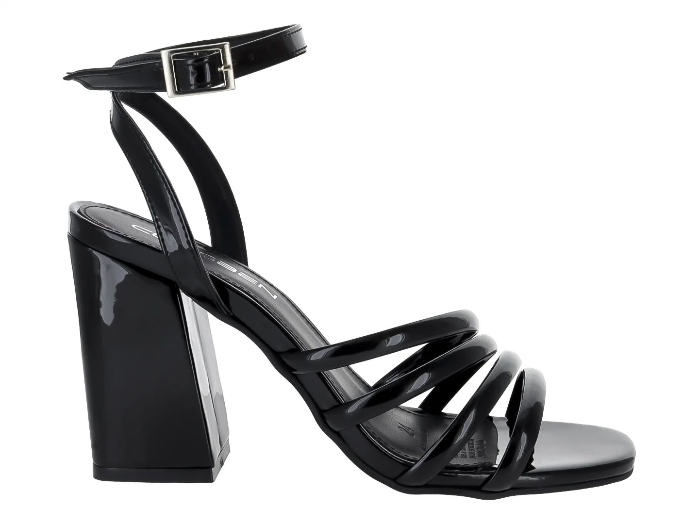 Sandalias Clasben Negro Charol para Mujer