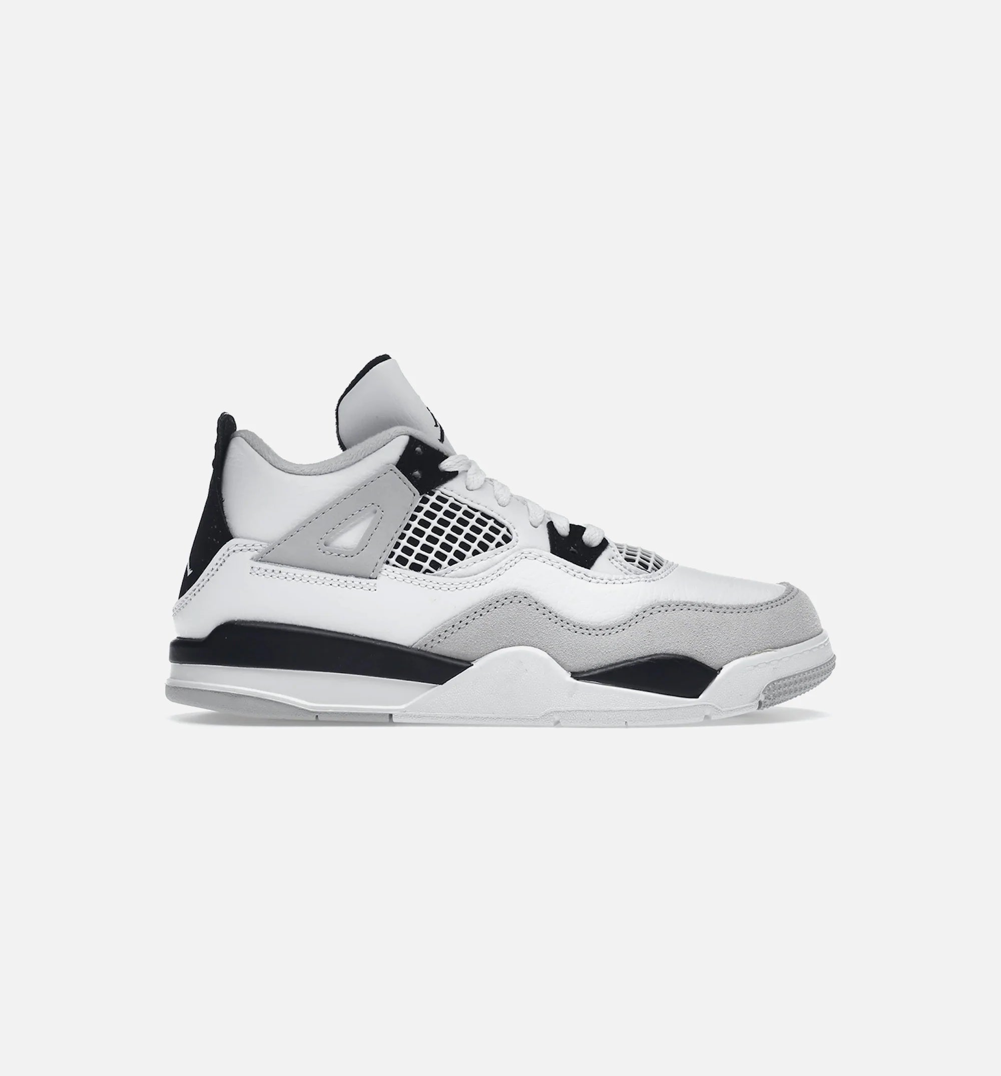 Air Jordan 4 Retro Military Black Preschool Lifestyle Shoe White Black