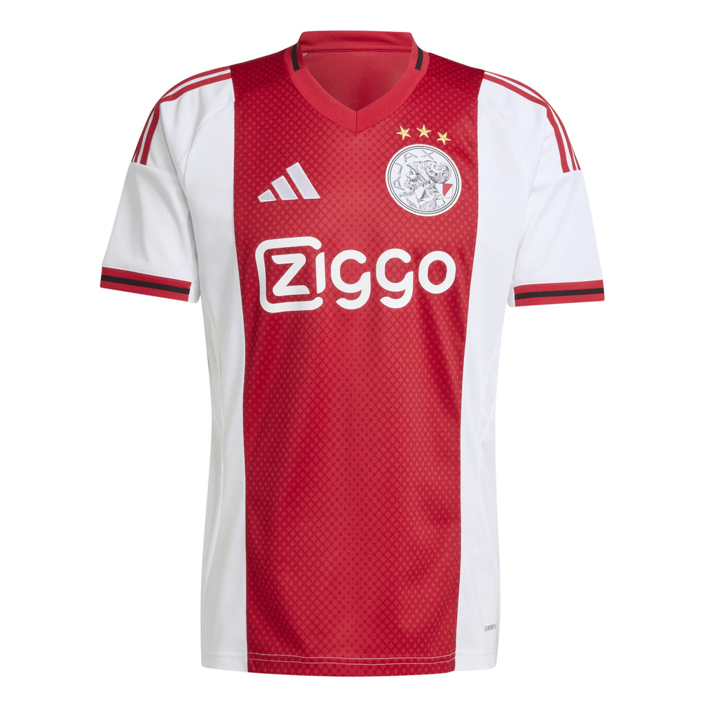 adidas Mens Ajax Amsterdam Home Jersey 25 26 White Red