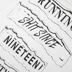 Running Shit L S Tee White