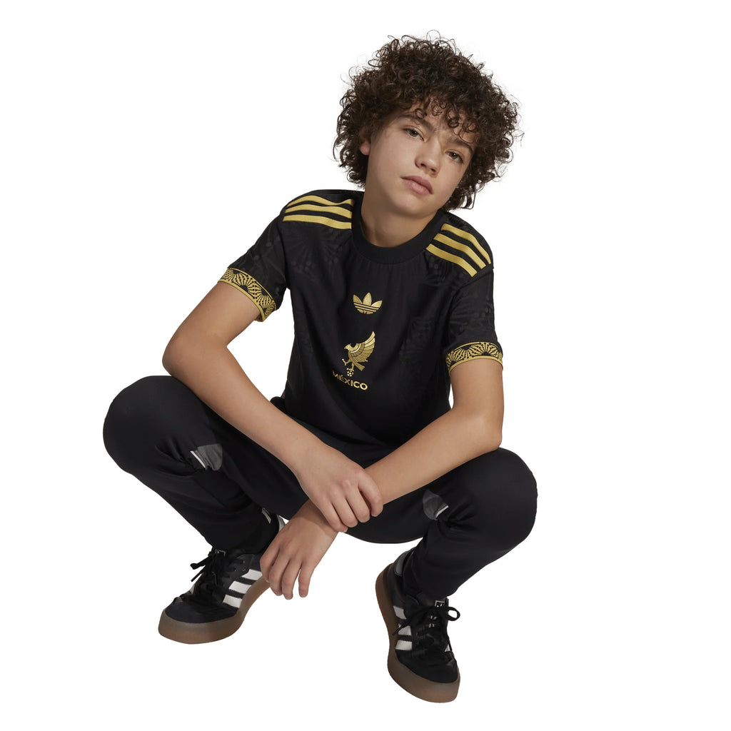 adidas 2025 Mexico Gold Youth Jersey Black