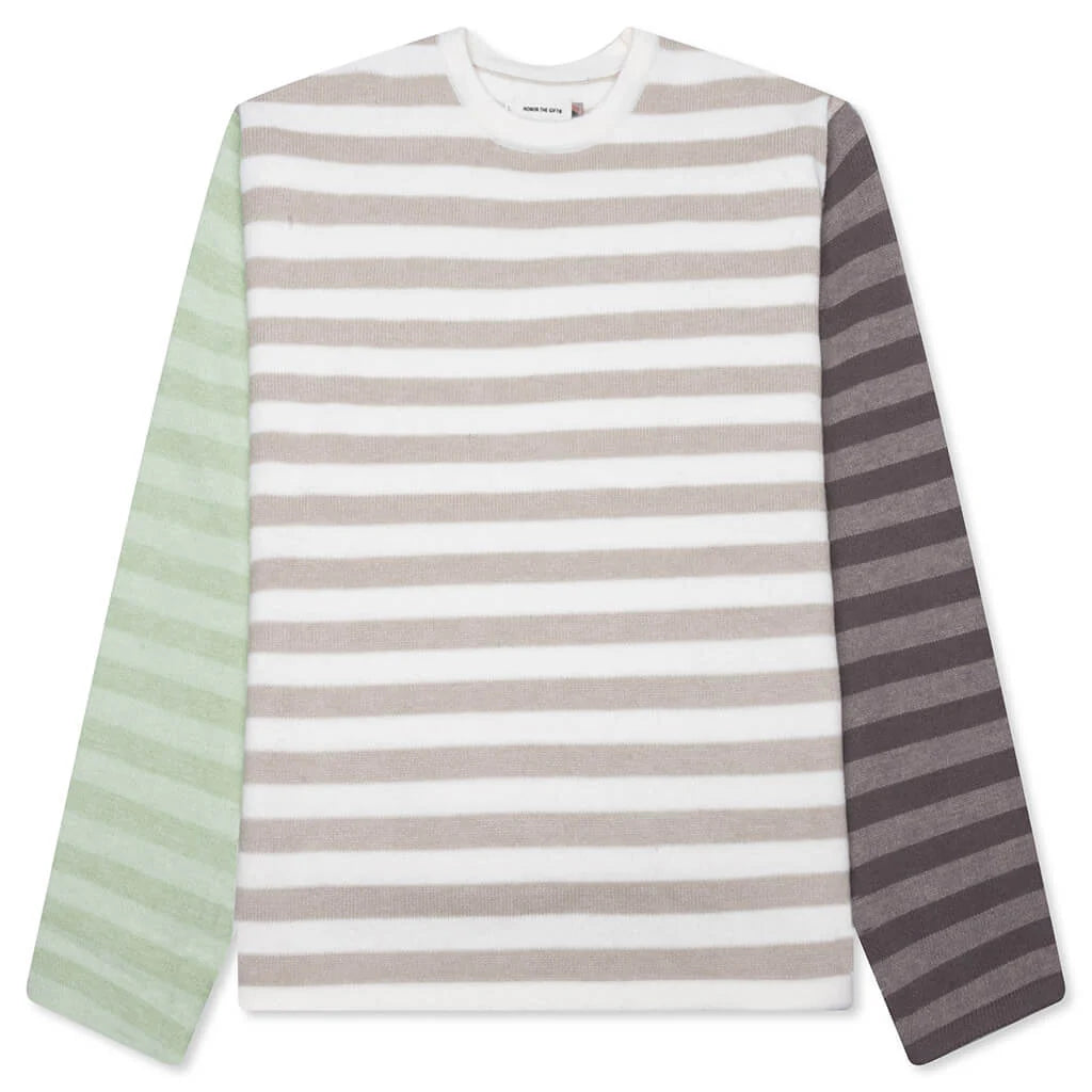 Multi Stripe Crewneck Bone