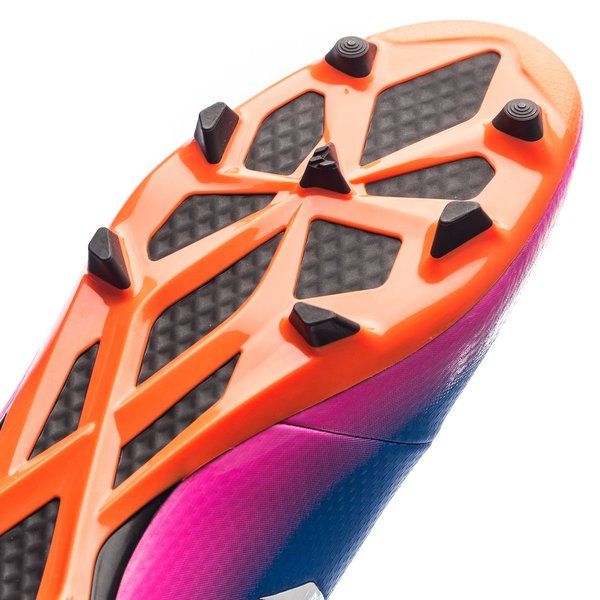 adidas Messi 163 FG AG Multi Ground Soccer Cleats Blue Blast White Solar Orange