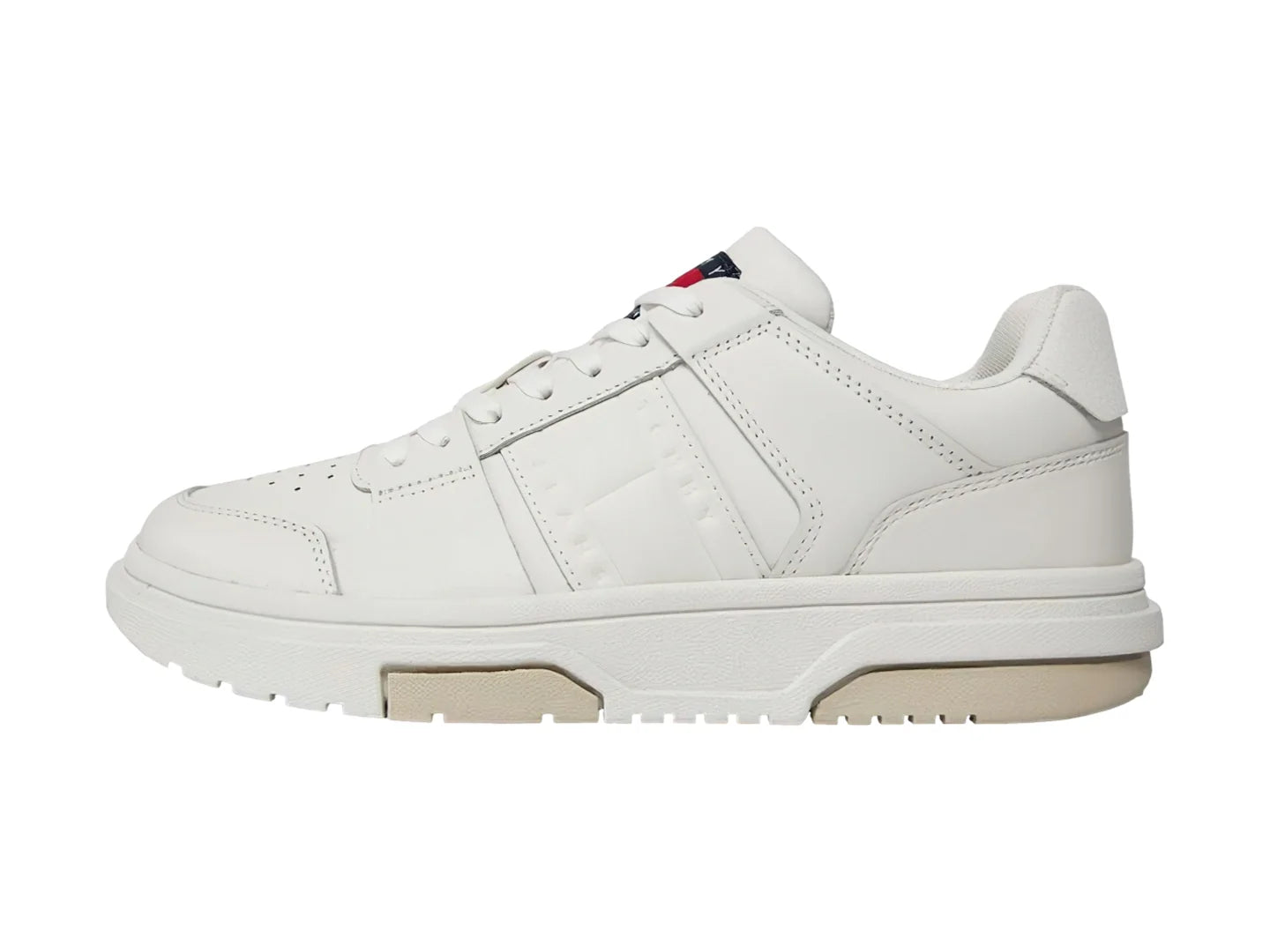 Tenis Tommy Hilfiger The Brooklyn Leather Ecru para Mujer