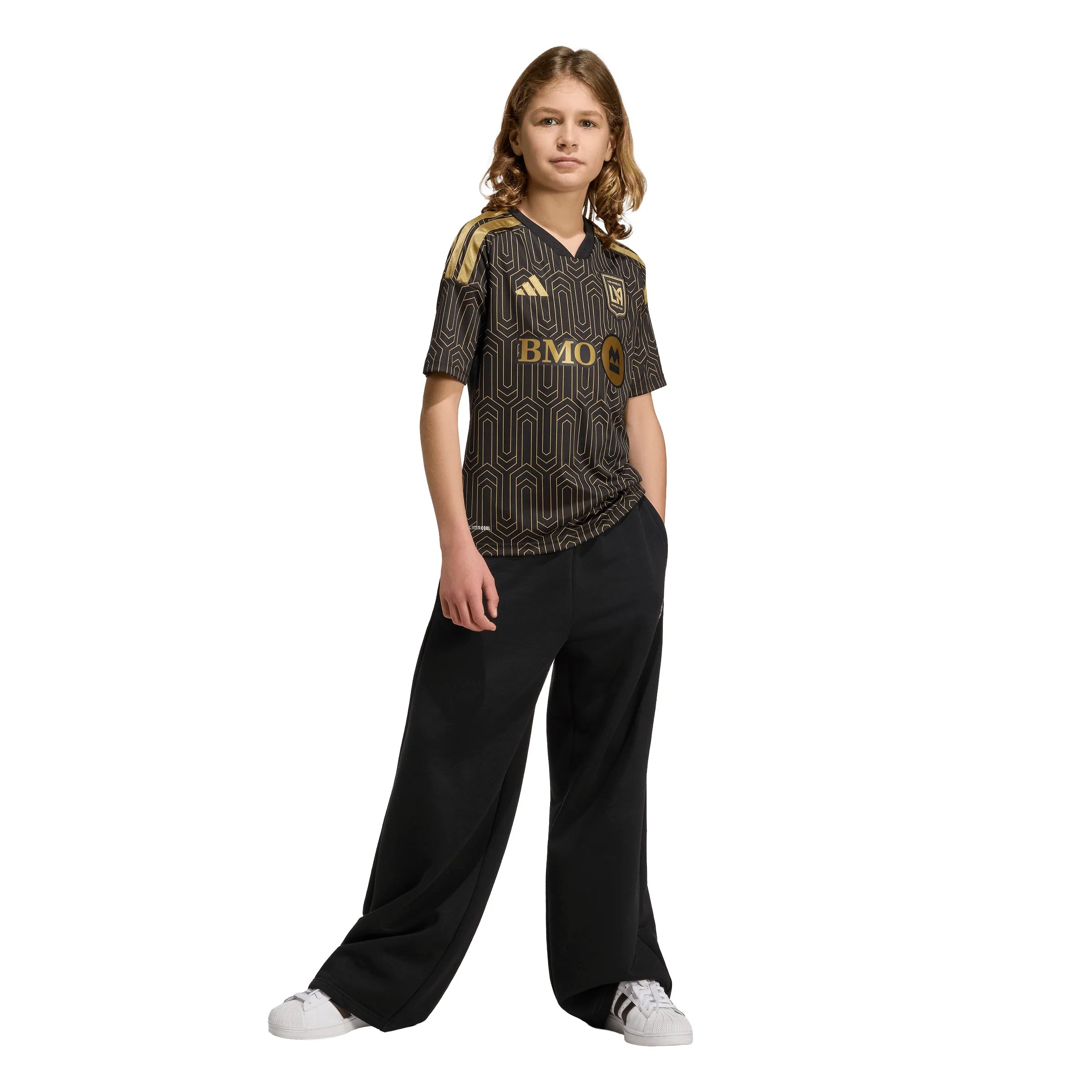 adidas Los Angeles FC Home Youth Soccer Jersey 26 27 Black