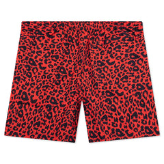 Leopard Active Shorts Red