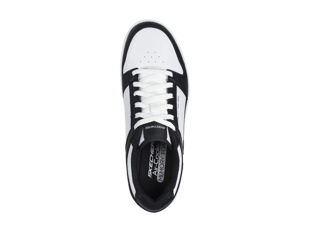 Tenis Skechers Court Classics Blanco y Negro para Hombre