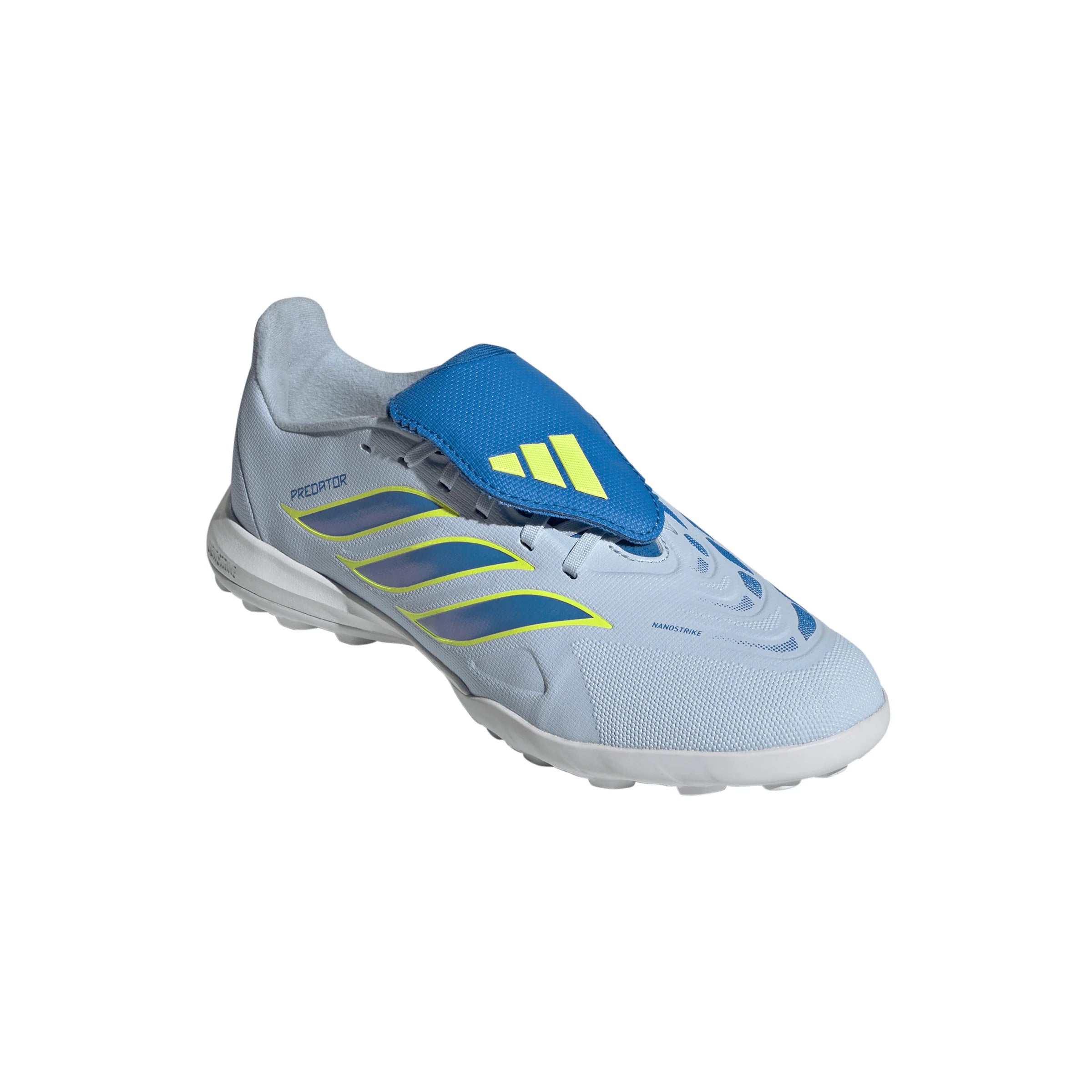 adidas Predator League Fold Over Tongue TF Turf Youth Soccer Cleats Sky Blue Yellow