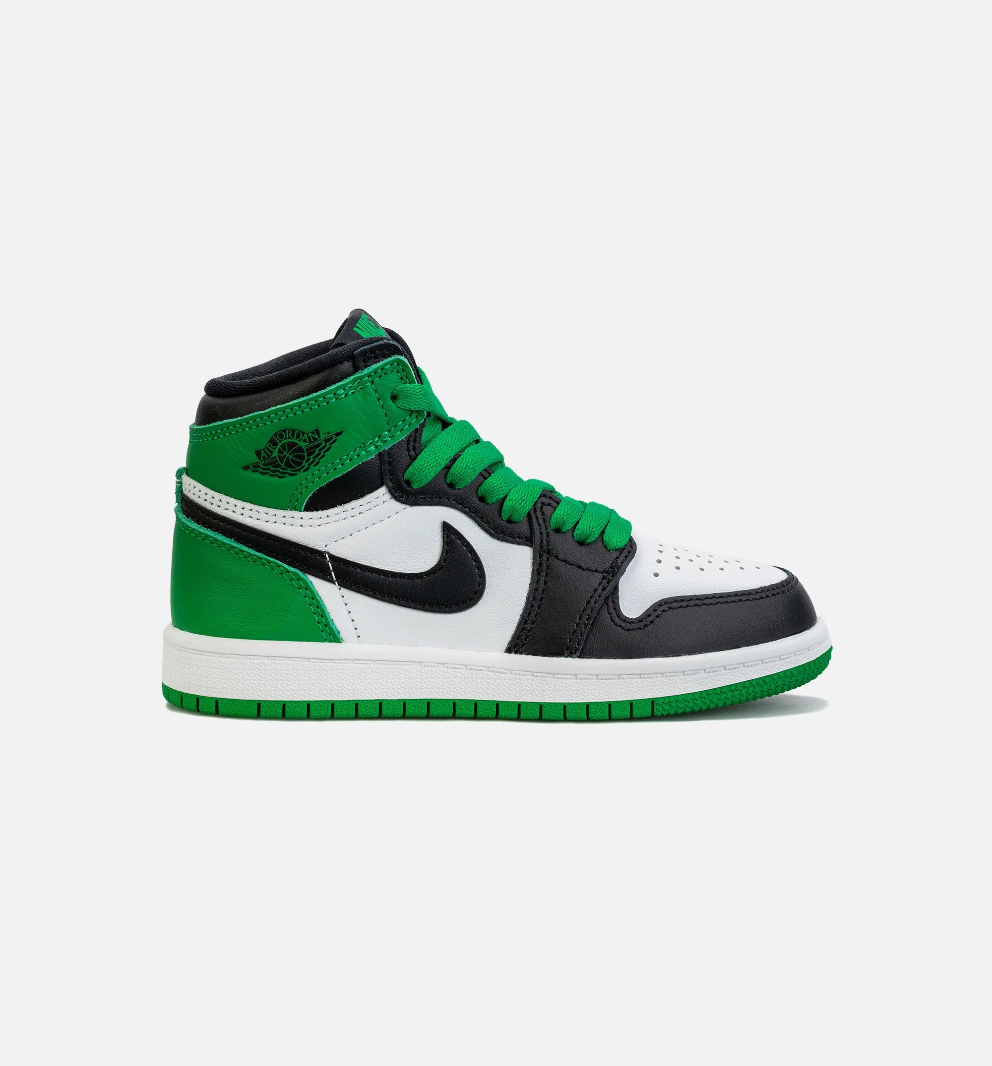Air Jordan 1 Retro High OG Lucky Green Preschool Lifestyle Shoe Black Green