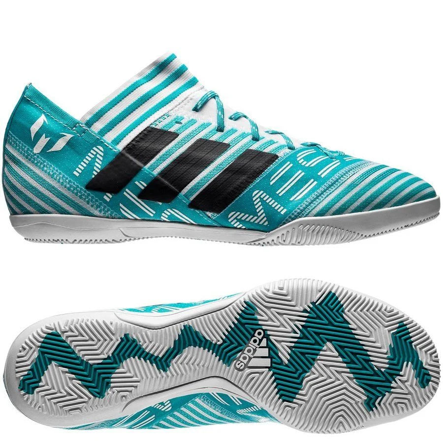 adidas Nemeziz Messi Tango 173 IN Indoor Soccer Shoes White Legend Ink Energy Blue