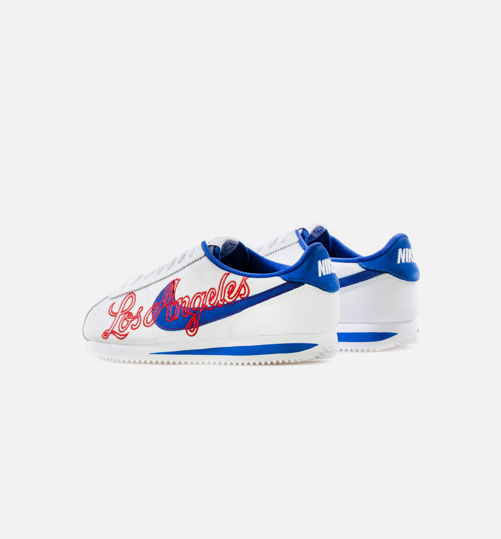Cortez Basic Leather LA Mens Lifestyle Shoe White Red Blue