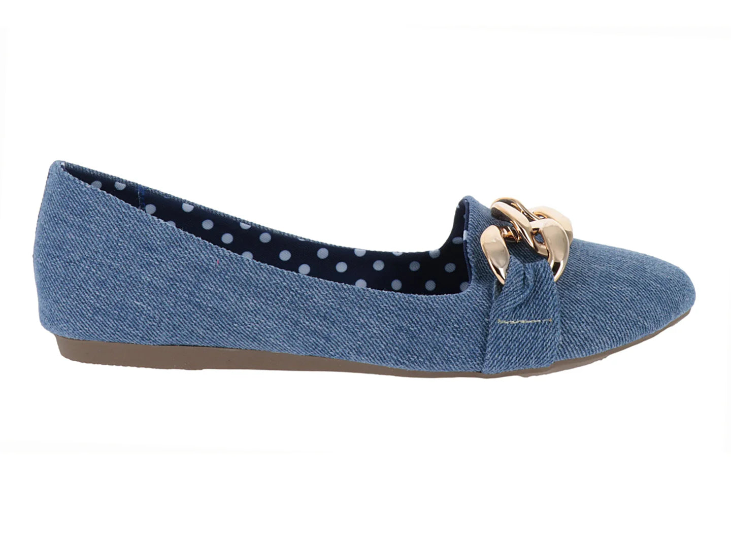 Zapatos Planos Mutante Mezclilla Azul para Mujer