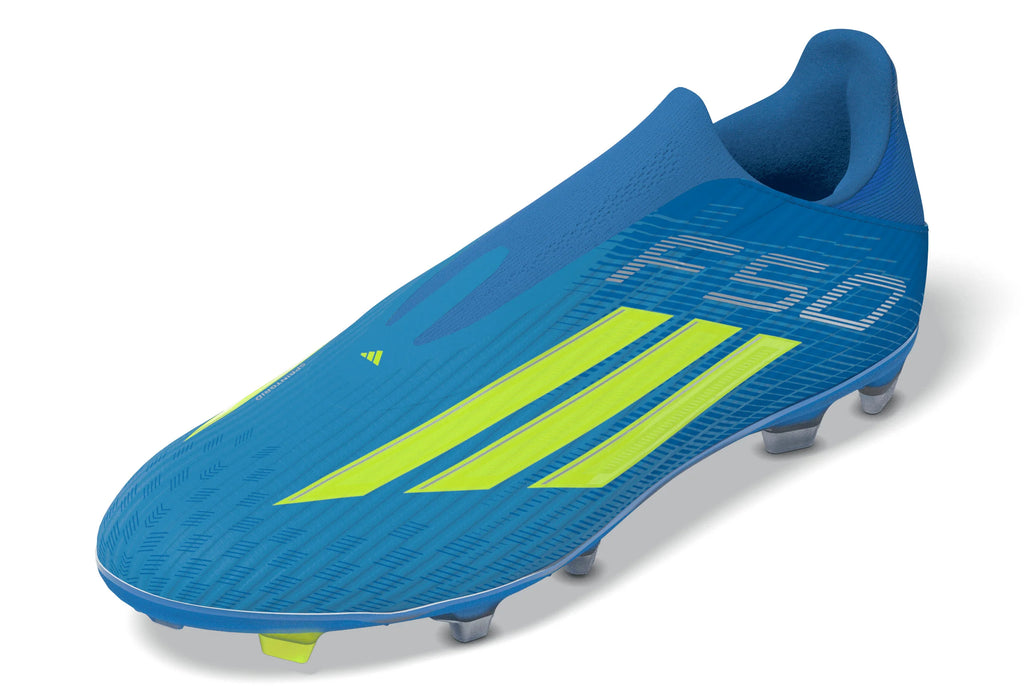 adidas F50 League Laceless FG MG Firm Ground Multi Ground Mens Soccer Cleats Blue Yellow Aqua
