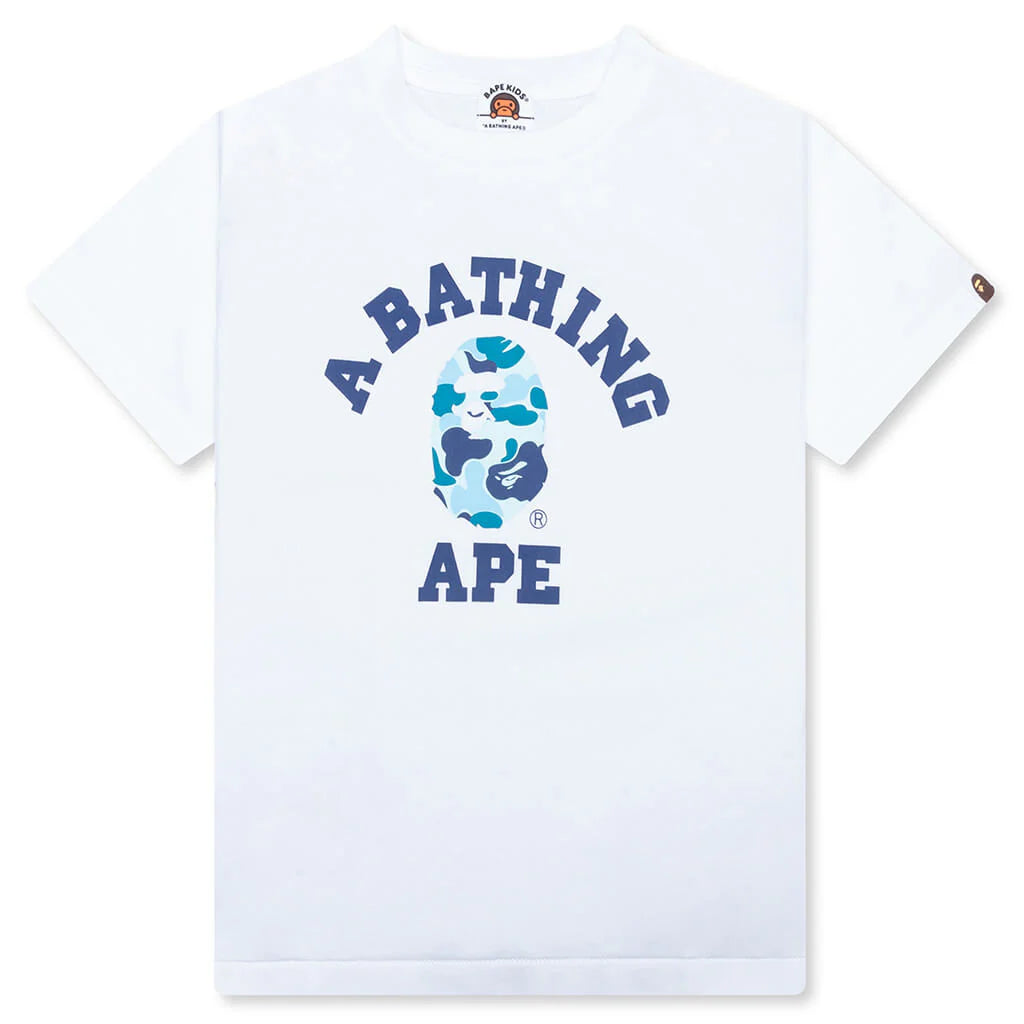 Kids ABC Camo College Tee White Black
