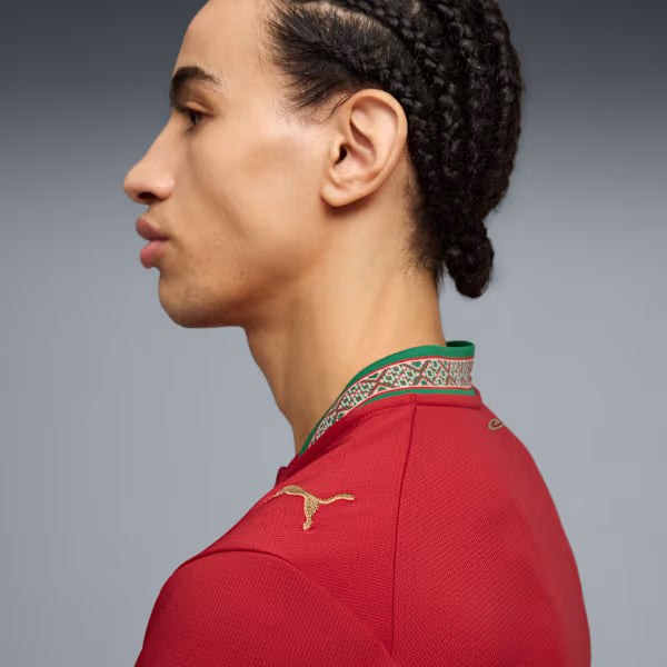 PUMA Morocco Home Mens Soccer Jersey 2026 Red Gold