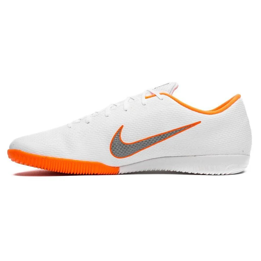 Nike Mercurial VaporX 12 Academy IC Indoor Soccer Shoes White Cool Grey Orange