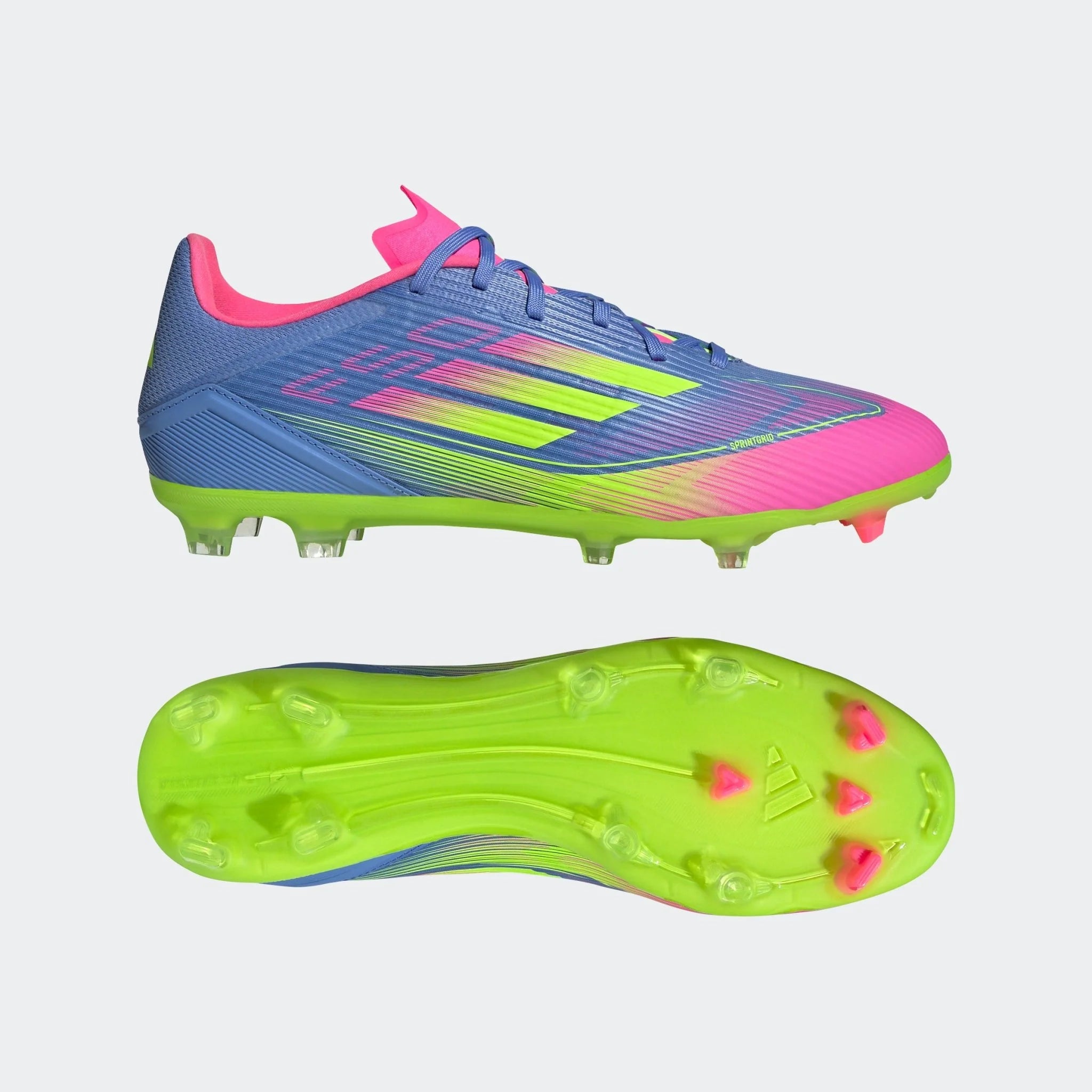 adidas F50 League Firm Multi Ground Boots Blue Fusion Lucid Lemon Lucid Pink