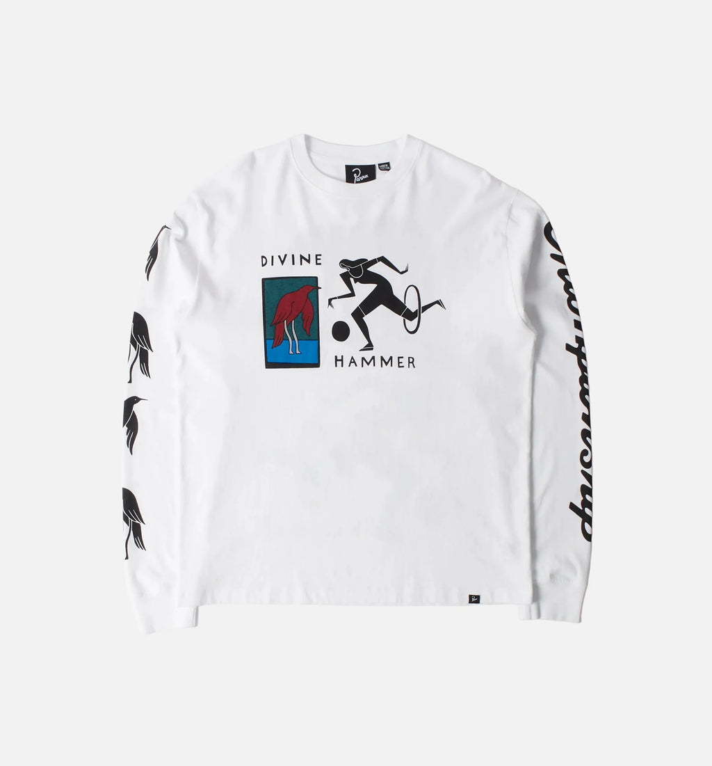 Divine Hammer Mens Long Sleeve Shirt White