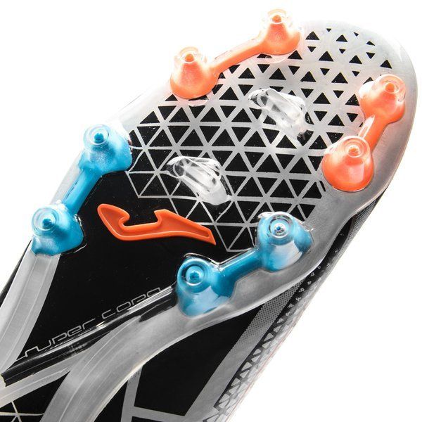 Joma SuperCopa Speed 501 FG Firm Ground Soccer Cleats Black Orange Blue