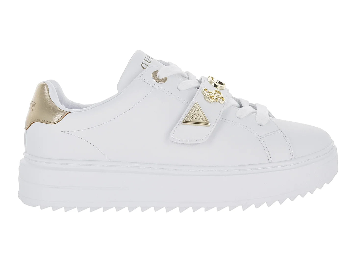 Tenis Guess Drift Blanco y Platino para Mujer