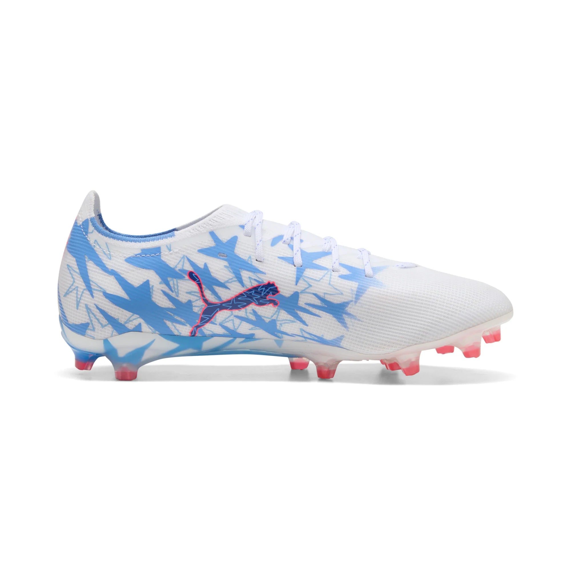 PUMA Ultra 6 Match KidSuper X CP FG AG Firm Ground Artificial Ground Mens Soccer Cleats White Pink Blue