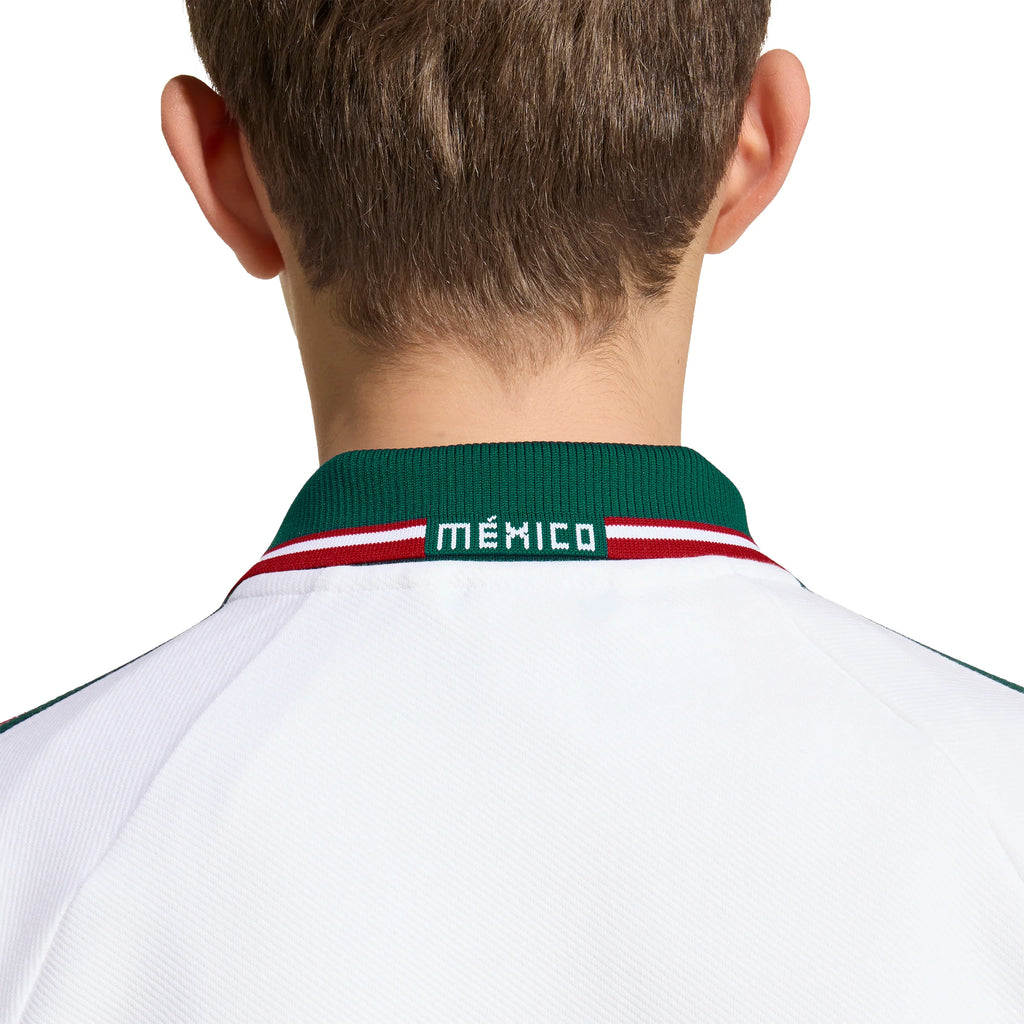 adidas Mexico Away Anthem Youth Soccer Jacket White