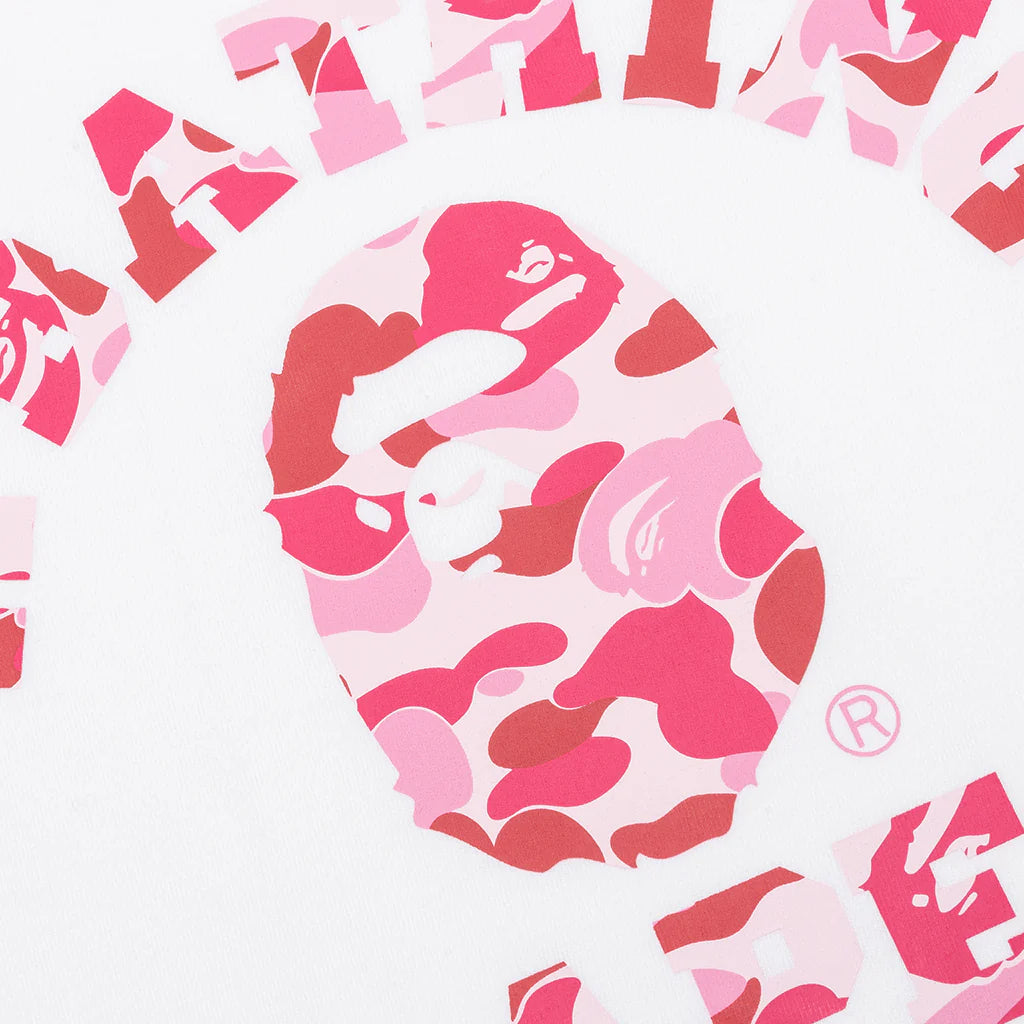 Abc Camo College Tee White Pink