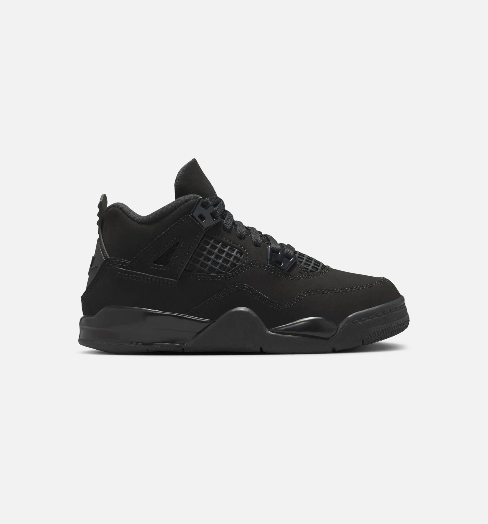 Air Jordan 4 Retro Black Cat Preschool Lifestyle Shoe Black Black Light Graphite