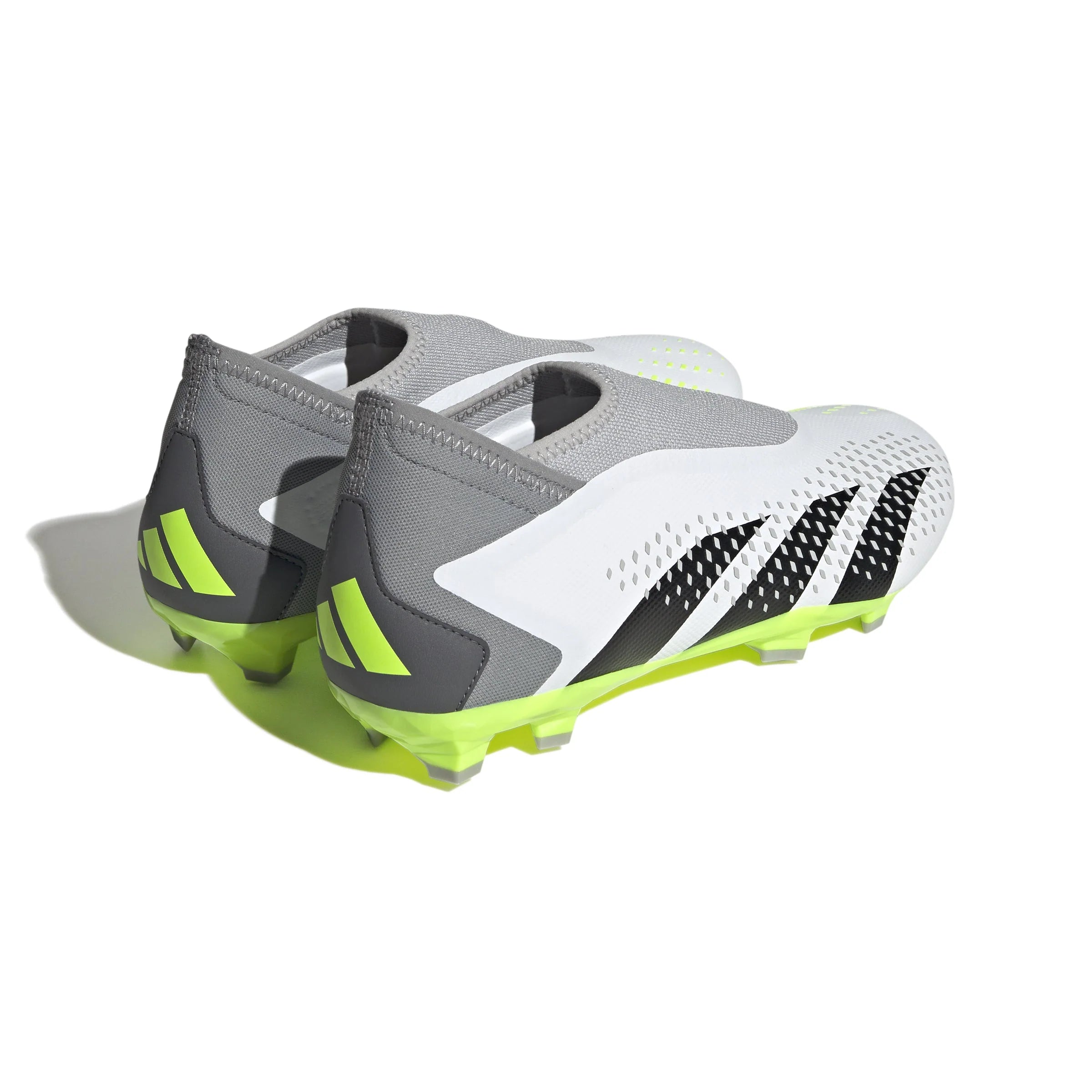 adidas Predator Accuracy3 Laceless FG Firm Ground Soccer Cleats Cloud White Black Lucid Lemon