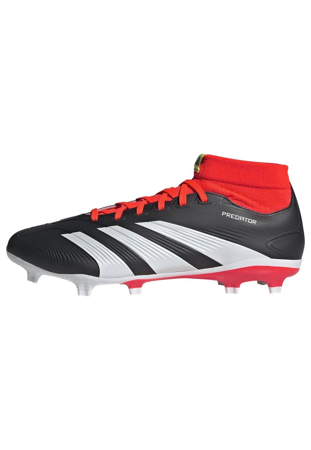 adidas Predator League Sock FG Firm Ground Soccer Cleats Core Black White Red