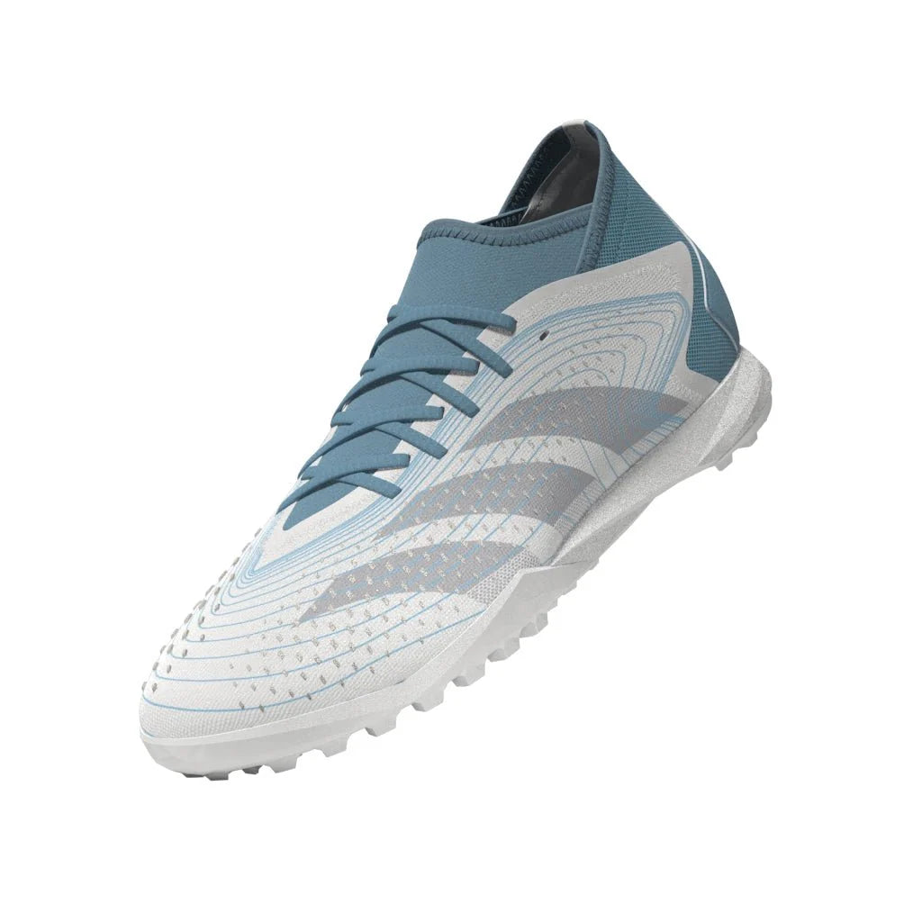 adidas Predator Accuracy3 TF Turf Shoes White Grey Blue