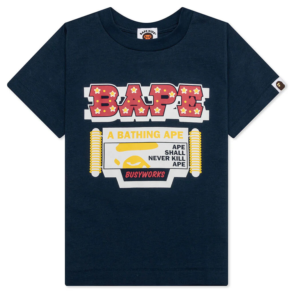 Kids Busyworks Tee Navy