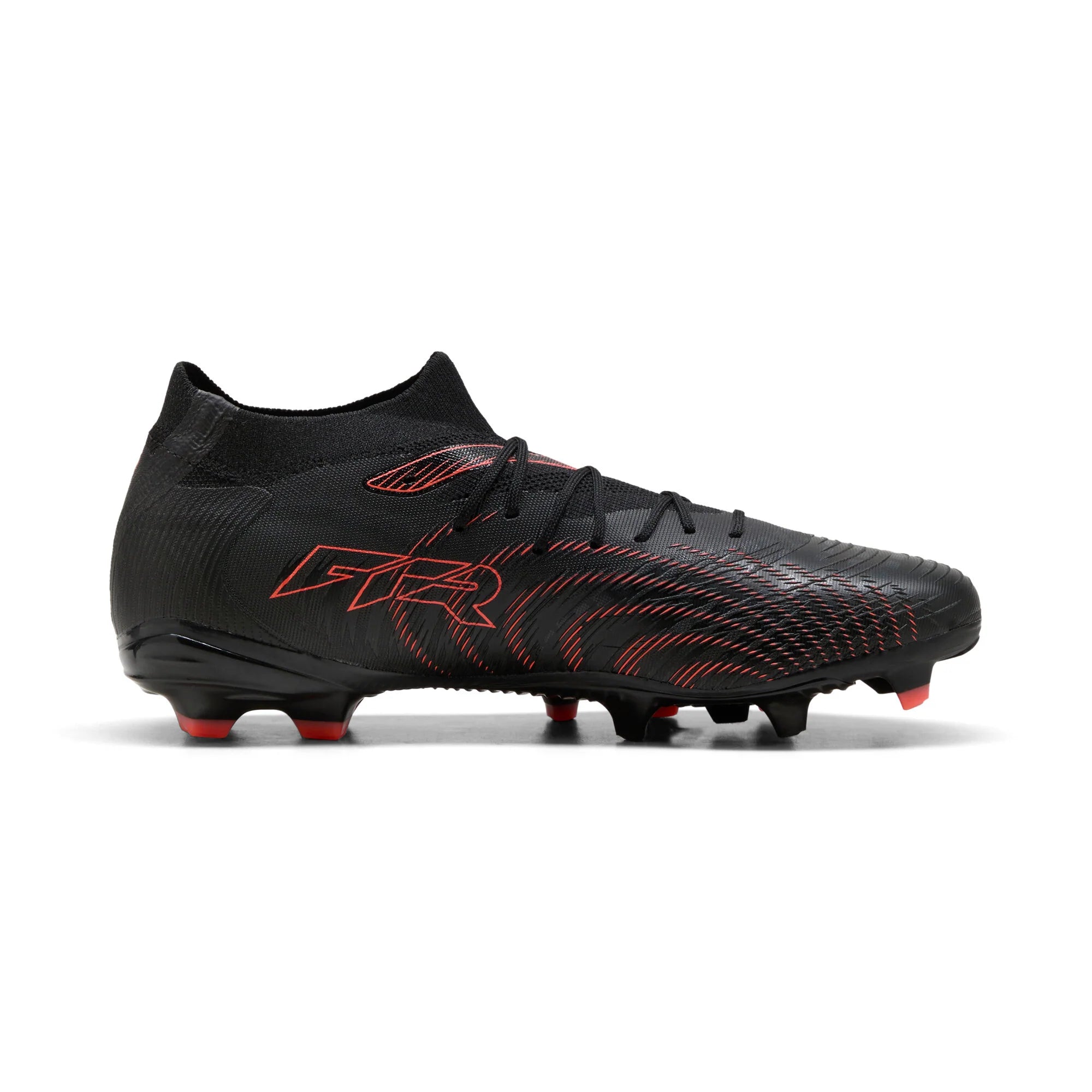 PUMA Future 9 Match FG AG Firm Ground Artificial Ground Mens Soccer Cleats Black Red Gray