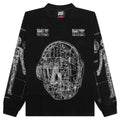 Schematic Long Sleeve Polo Black