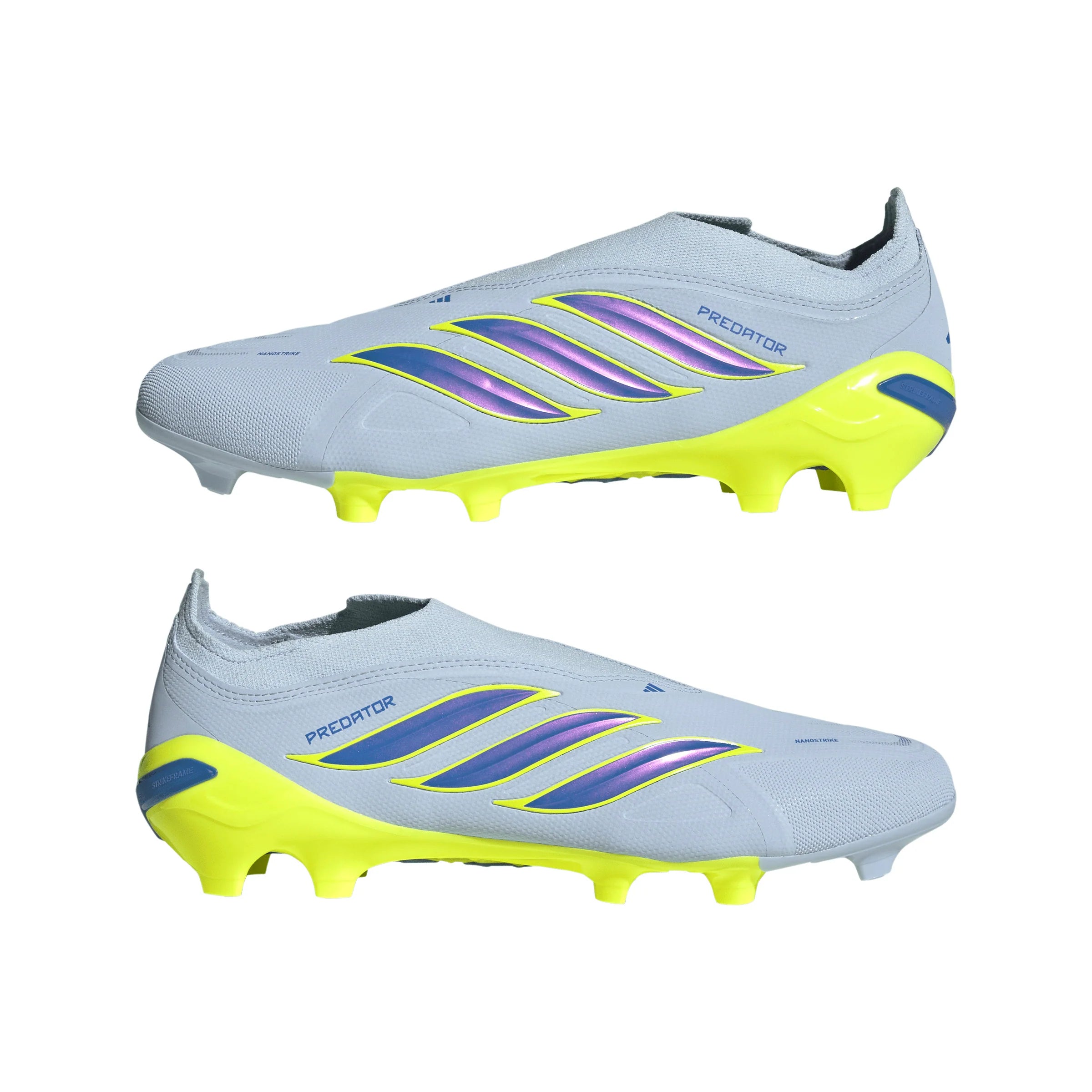 adidas Predator League Laceless FG Firm Ground Mens Soccer Cleats Sky Blue Yellow