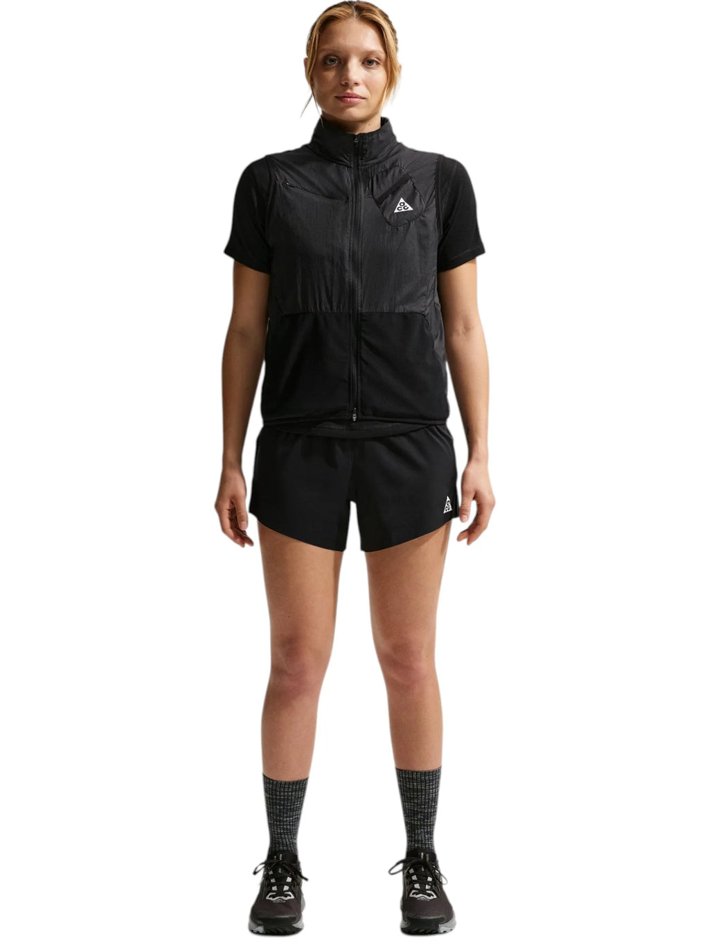 Nike Womens ACG Dri FIT Mid Rise Brief Lined Trail Running Shorts