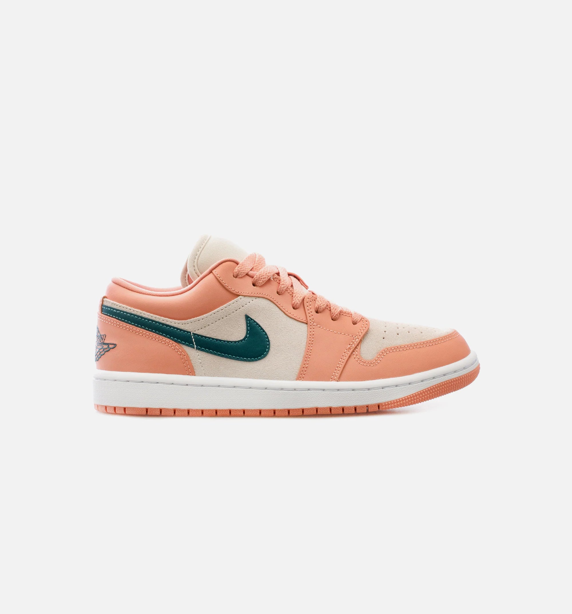 Air Jordan 1 Low Light Madder Root Womens Lifestyle Shoe Light Madder Root Dark Teal Green