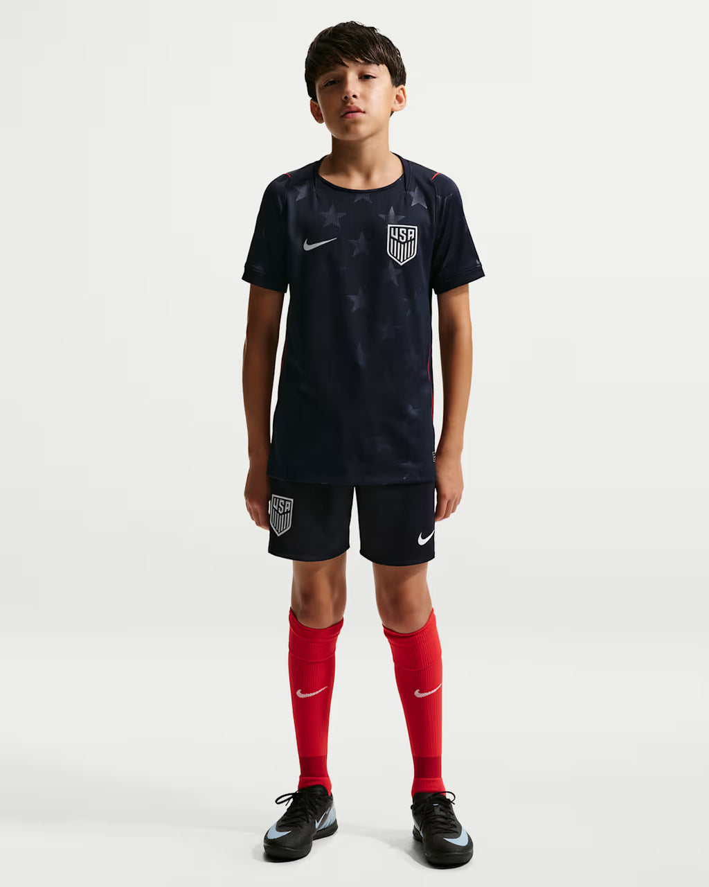 Nike USMNT Away Youth Soccer Jersey 2026 Navy NIO STARS