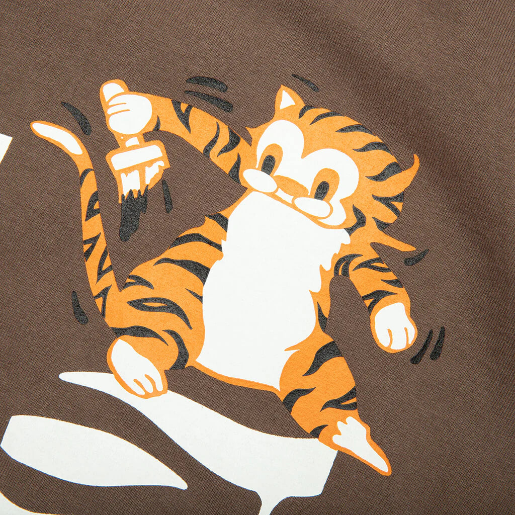 White Tiger Tee Brown