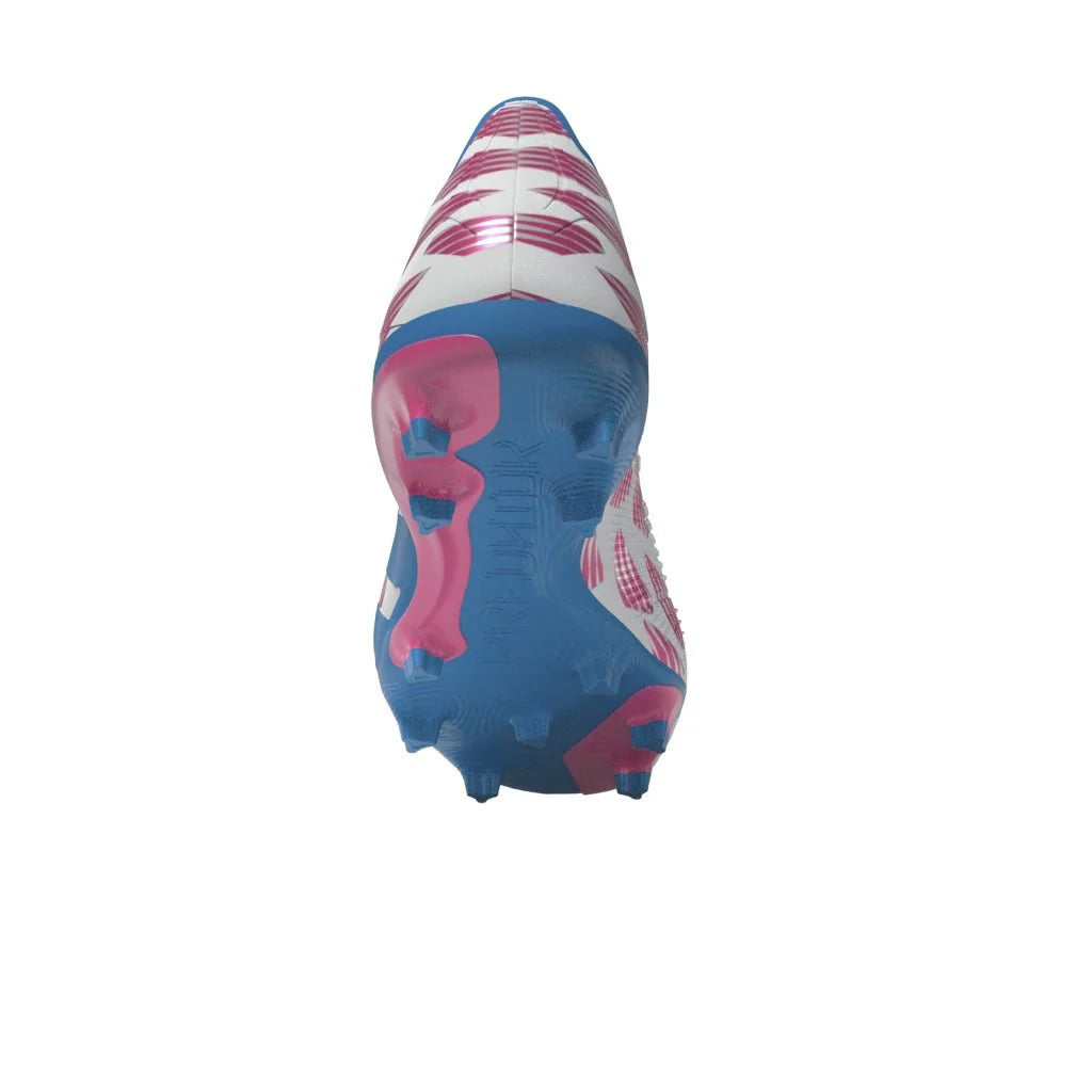adidas Predator League FG Firm Ground Soccer Cleats White Solar Blue Solar Pink