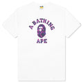 Color Camo College Tee White Purple