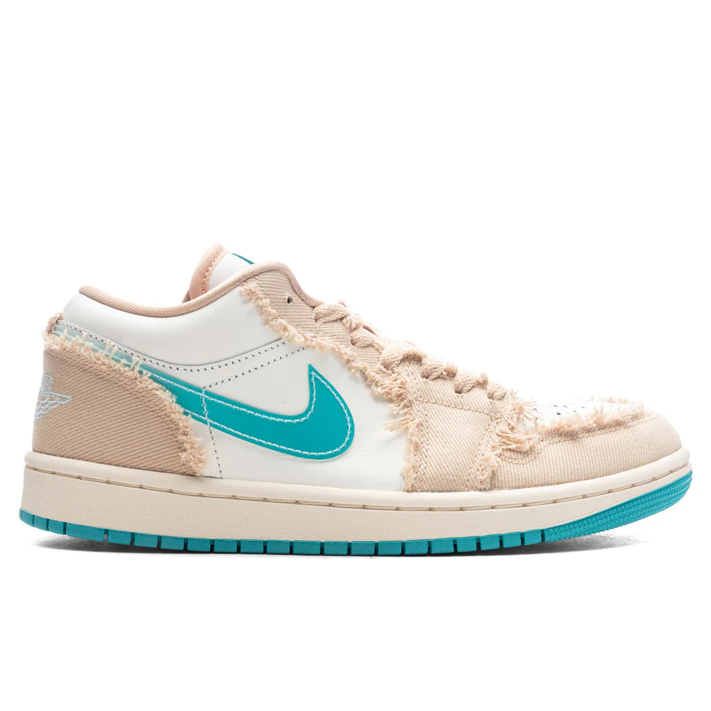 Womens Air Jordan 1 Low Beachside Sesame Dusty Cactus Glacier Blue