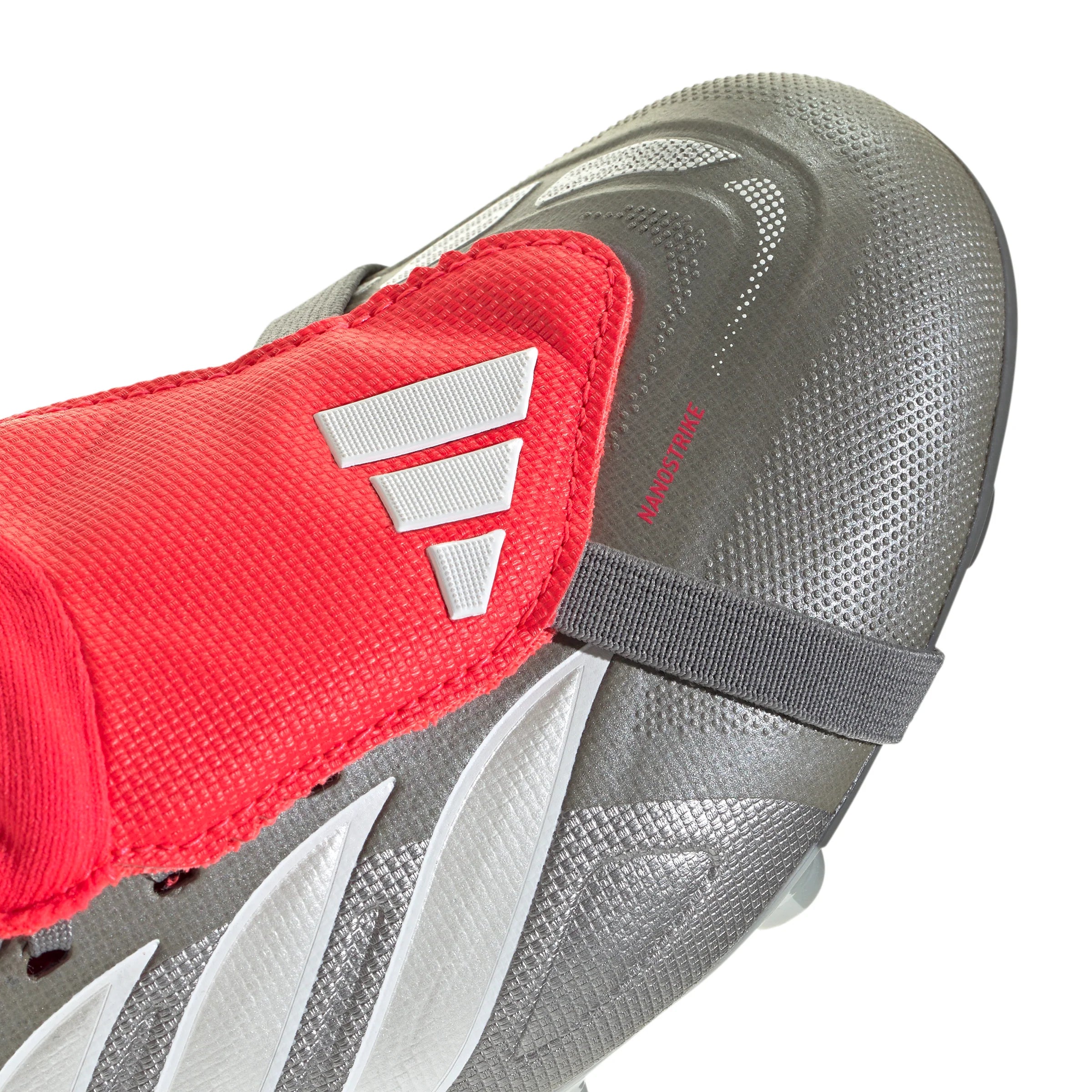 adidas Predator League Fold Over Tongue FG Youth Soccer Cleats Grey Red