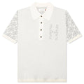 Knit H Pattern Polo Bone