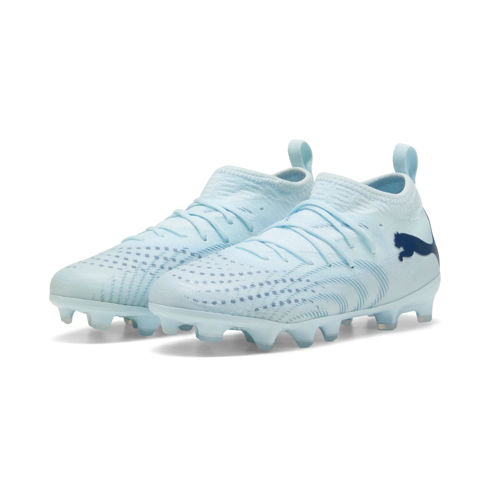 PUMA Future 9 Match FG AG Firm Ground Artificial Ground Youth Soccer Cleats Icy blue