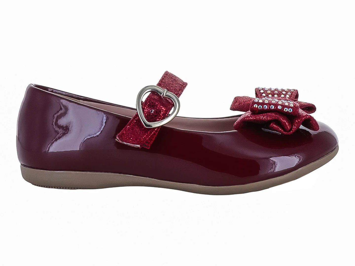 Zapatos Tropicana de Charol Color Vino para Niña