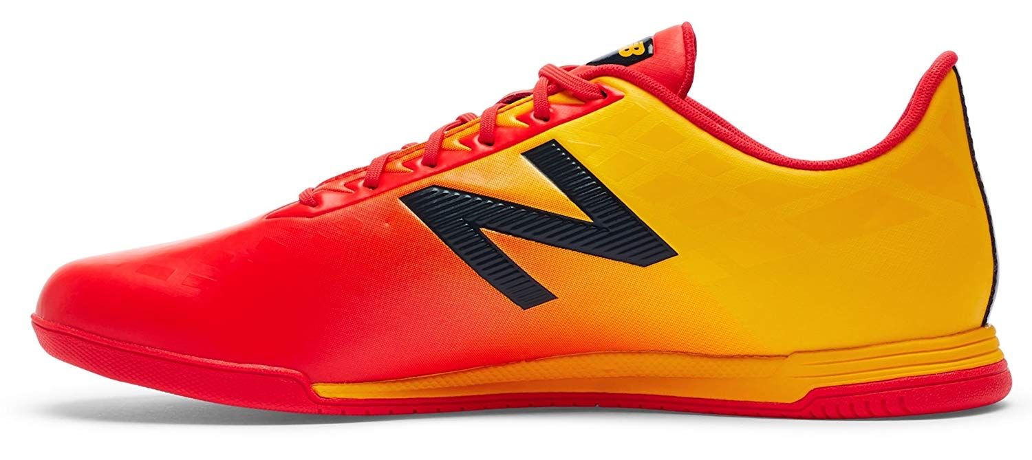 New Balance Mens Furon 40 Dispatch IN Indoor Football Boots Flame Azteca Gold